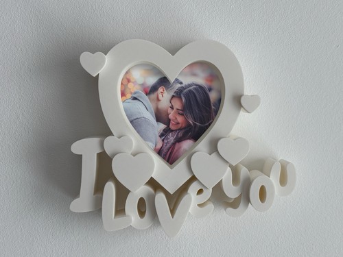 Love you heart photo - 3d,