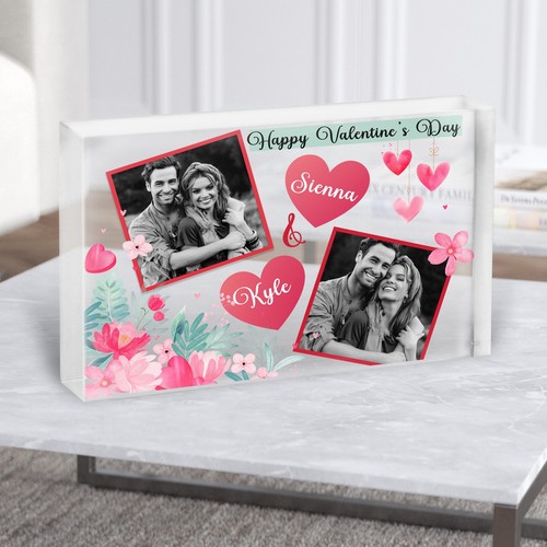 Floral hearts photo frames - hearts,