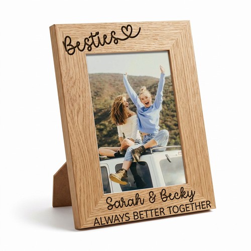 Besties gift personalized - gift, wood