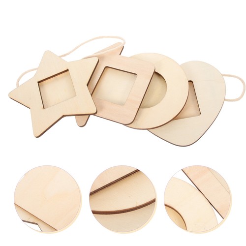 2sets creative wooden heart - wooden,