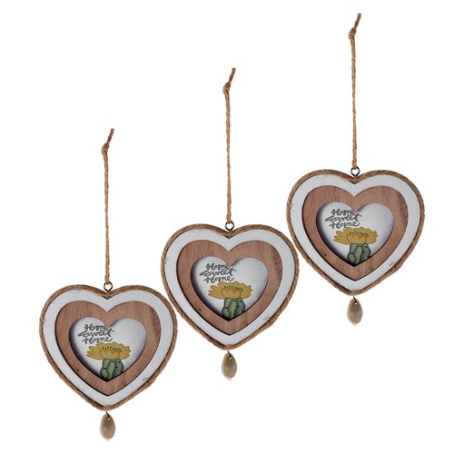 3pcs reusable wooden heart - 3pcs,