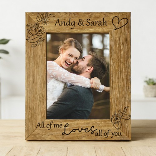 Personalized photo frame wood - photo,