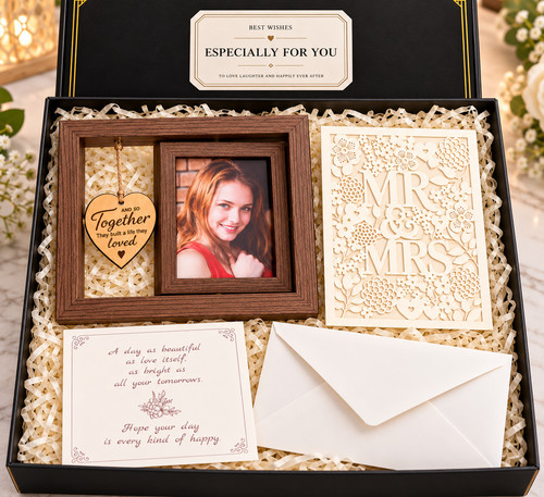 Rotating photo frame wooden - photo,
