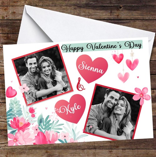 Personalised floral hearts - personalised,